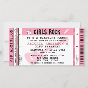 INVITACIÓN CUMPLEAÑOS ENTRADA CONCIERTO "CHICAS RO