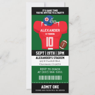 Invitación Cumpleaños Entrada de Jersey de Fútbol