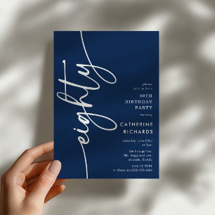 Invitación Cumpleaños Escritura Ochenta 80