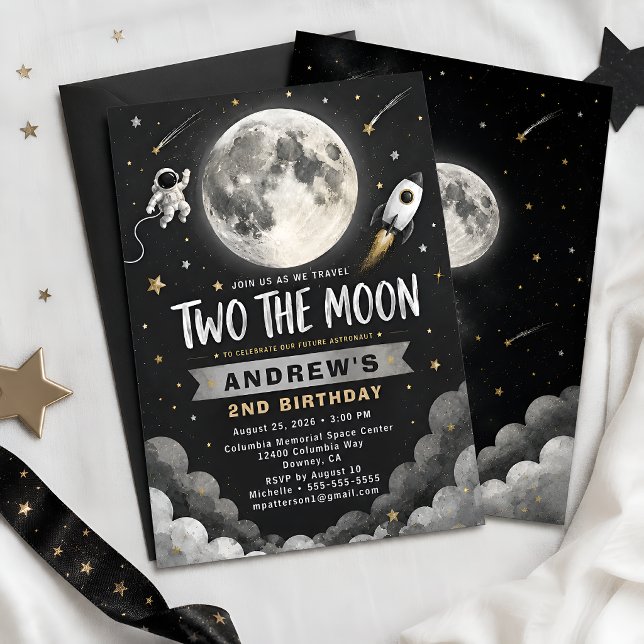 Invitación Cumpleaños Espacio Luna 2do (Subido por el creador)