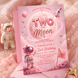 Invitación Cumpleaños Espacio Rosa