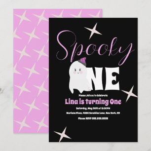 Invitación Cumpleaños espeluznante de Halloween de fantasma l