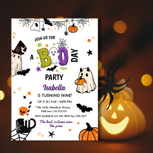 Invitación Cumpleaños espeluznante de Halloween número 9 fant