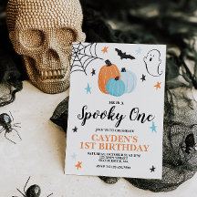 Cumpleaños espeluznante de Halloween Uno 1er cumpl