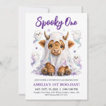 Cumpleaños espeluznante de Highland Cow 1er cumple