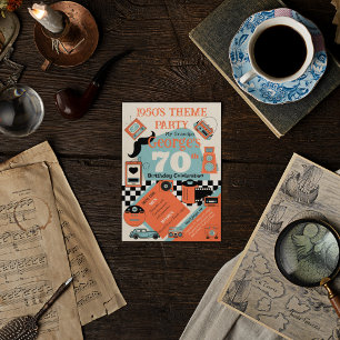 Invitación Cumpleaños estilo de los años 50