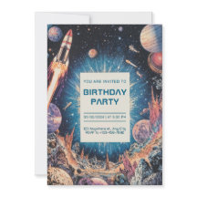 Cumpleaños Explorador Espacial de Ciencia Ficción 