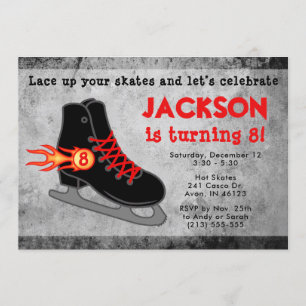 Invitación Cumpleaños extremo de la patineta helada del niño