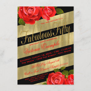 Invitación Cumpleaños fabuloso de 50 años de mujer