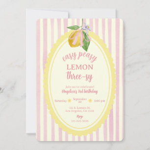 Invitación Cumpleaños Fácil Limón Tres-zy 3