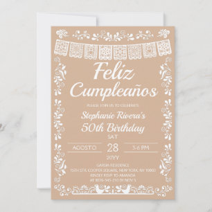 Invitación Cumpleaños Feliz 50 Cumpleaños