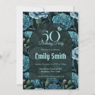 Invitación Cumpleaños Feliz Brillo de Clavel Personalizado