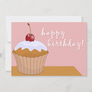 Invitación cumpleaños feliz : cupcake gigante :