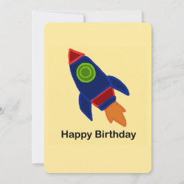Invitación Cumpleaños Feliz de Barco Espacial 🚀