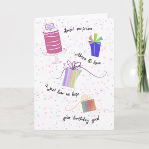 Invitación Cumpleaños feliz de las cintas y de los arcos del