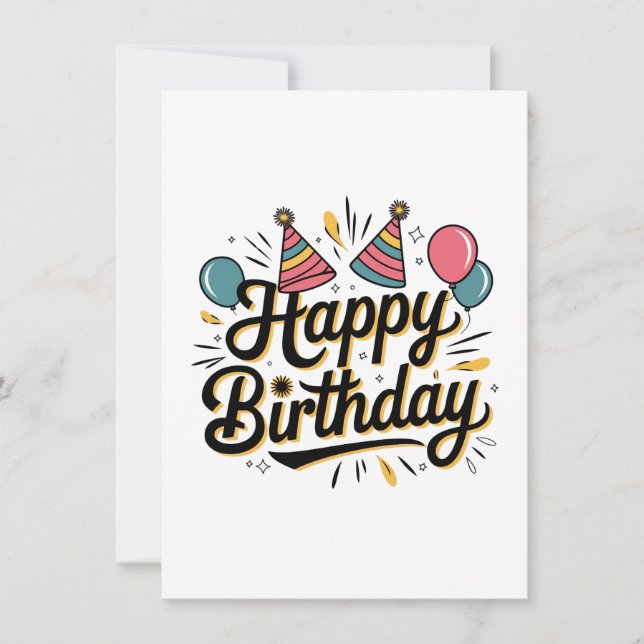 Invitación Cumpleaños Feliz Festivo (Anverso)