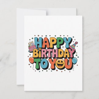 Invitación Cumpleaños Feliz Sonriente