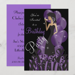 Invitación Cumpleaños   Fiesta de Bachelorette Cocktail Chica
