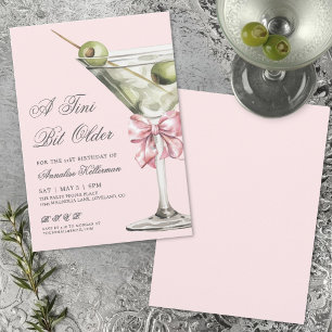 Invitación Cumpleaños Fiesta Martini Arco Rosa Un Poco Más Vi