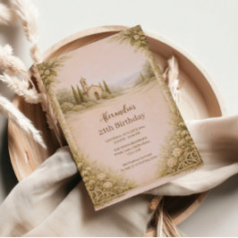 Invitación Cumpleaños Floral Campestre Romántico