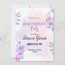 Cumpleaños Floral de personalizado