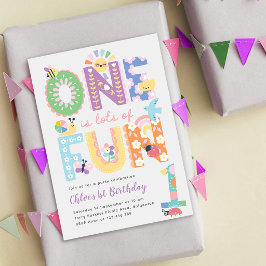Invitación Cumpleaños floral de primavera, uno es mucho diver