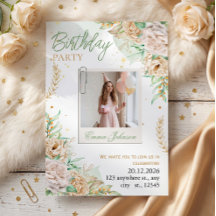 Cumpleaños Floral Elegante