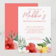 Cumpleaños Floral Tropical