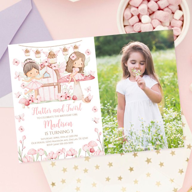 Invitación Cumpleaños Foto Jardín Mágico Hada Encantada (Subido por el creador)