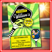 Cumpleaños FOTO RETRO Green Deportes Pickleball