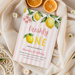 Invitación Cumpleaños Freshly One Limonada Mercado de Granjer