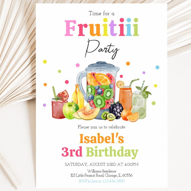 Invitación Cumpleaños Fruitti (Subido por el creador)