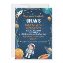 Cumpleaños fuera de este mundo en el espacio exter
