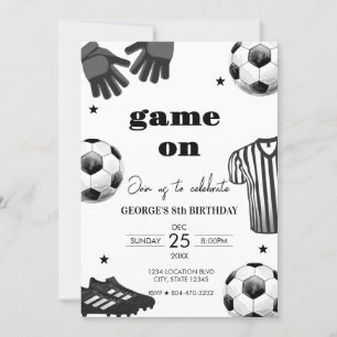 Invitación Cumpleaños Fútbol Soccer Niños