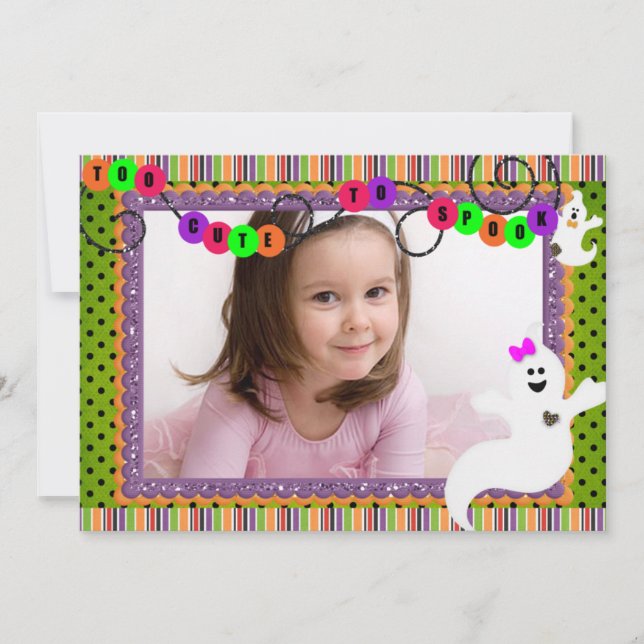 Invitación Cumpleaños Ghoost de Halloween (Anverso)