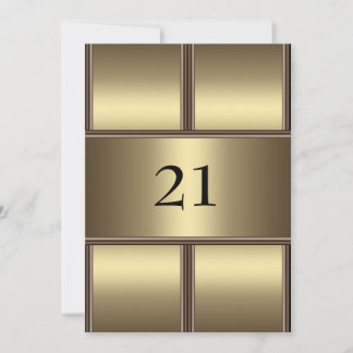 Invitación Cumpleaños Gold Glamour