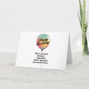 Invitación Cumpleaños Gracioso Me Alegro De Haber Nacido