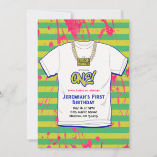 Invitación Cumpleaños Hip Hop Fresh One 1st