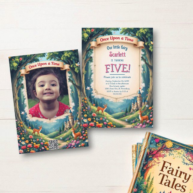 Invitación Cumpleaños infantil Castillo Boscoso Caprichoso Cu (Subido por el creador)