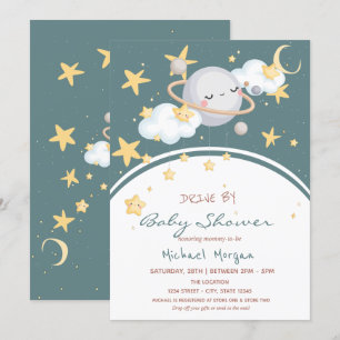 Invitación Cumpleaños infantil de estrellas de nubes de plan
