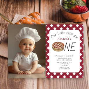 Invitación Cumpleaños infantil de Watercolor Little Cutie Pie