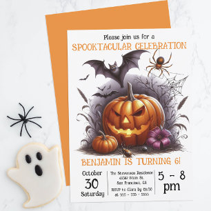 Invitación Cumpleaños infantil del Fantasmagórico Jack o' Lan