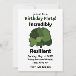 Invitación Cumpleaños Inspirador Resiliente del Árbol de Sicó