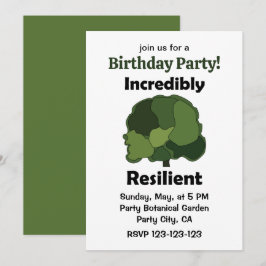 Invitación Cumpleaños Inspirador Resiliente del Árbol de Sicó