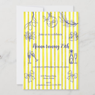 Invitación Cumpleaños italiano elegante