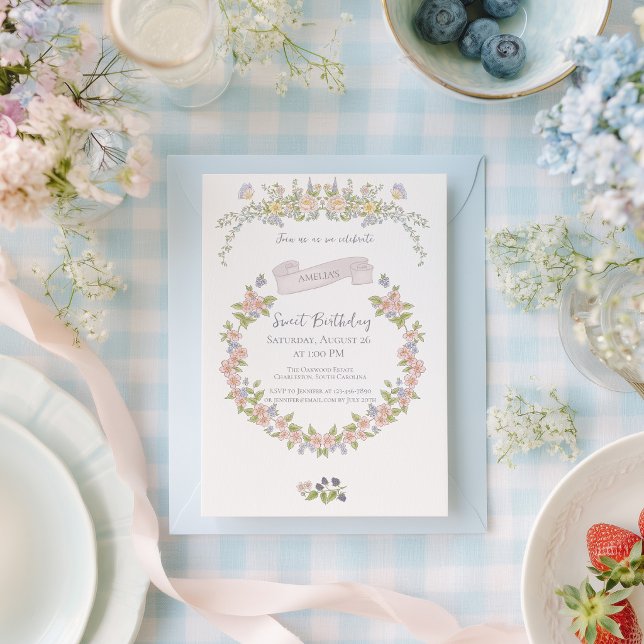 Invitación Cumpleaños Jardín Floral de Verano (Subido por el creador)