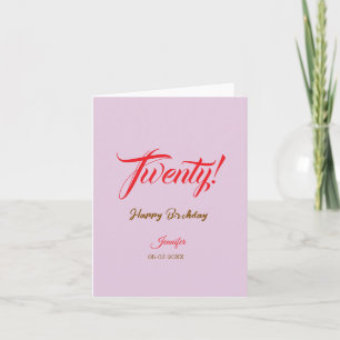 Invitación cumpleaños letra twenty20 agregar nombre fecha año