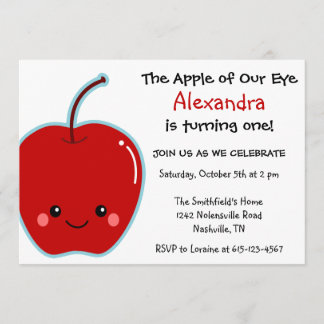 Invitación Cumpleaños lindo de Apple