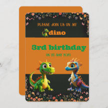 cumpleaños lindo de dinasaur