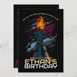 Invitación Cumpleaños luz de la libertad